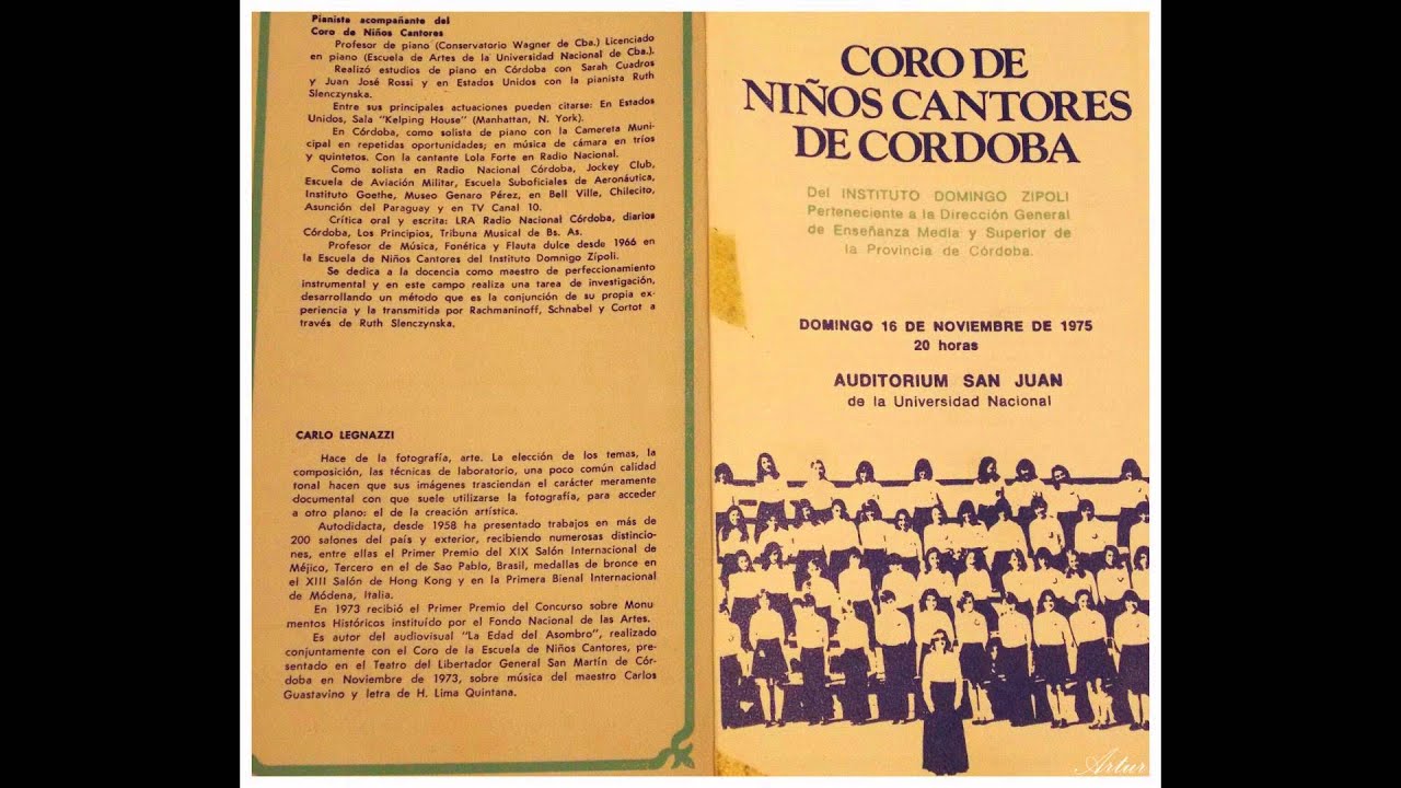 Ni&ntilde;os Cantores de C&oacute;rdoba: Siendo Peque&ntilde;o (Emilio Dublanc)