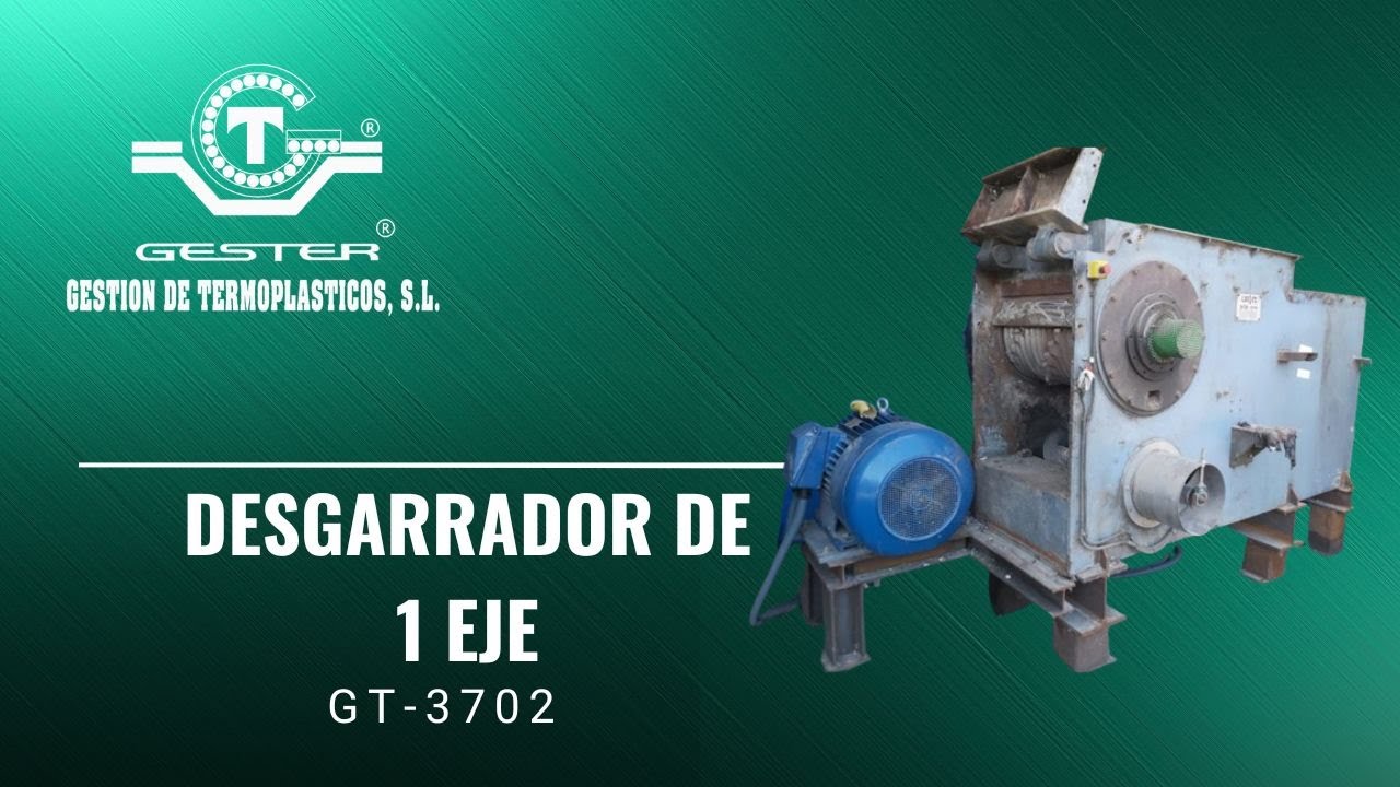 ♻️ GESTER ♻️ Desgarrador 1 eje GT-3702 Maximiza tu Reciclaje: Triturando Plásticos