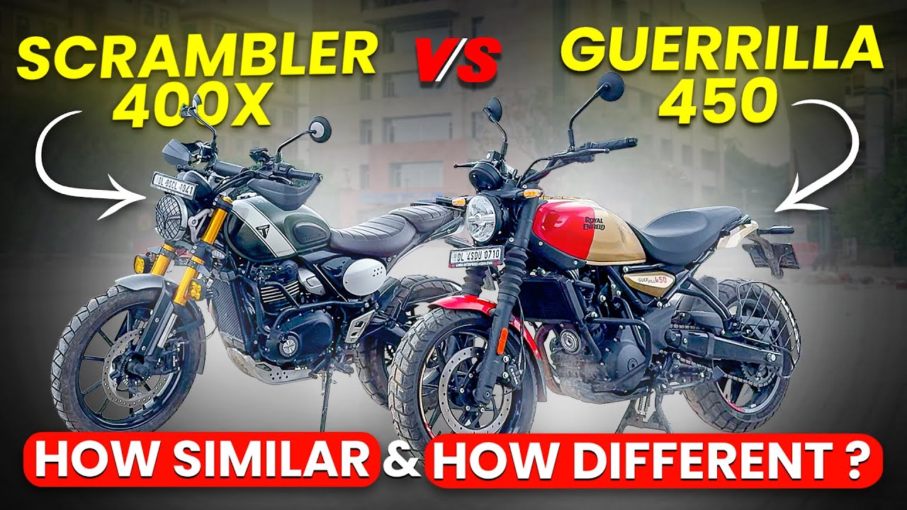 GUERRILLA 450 VS SCRAMBLER 400X on Long Ride & City Ride