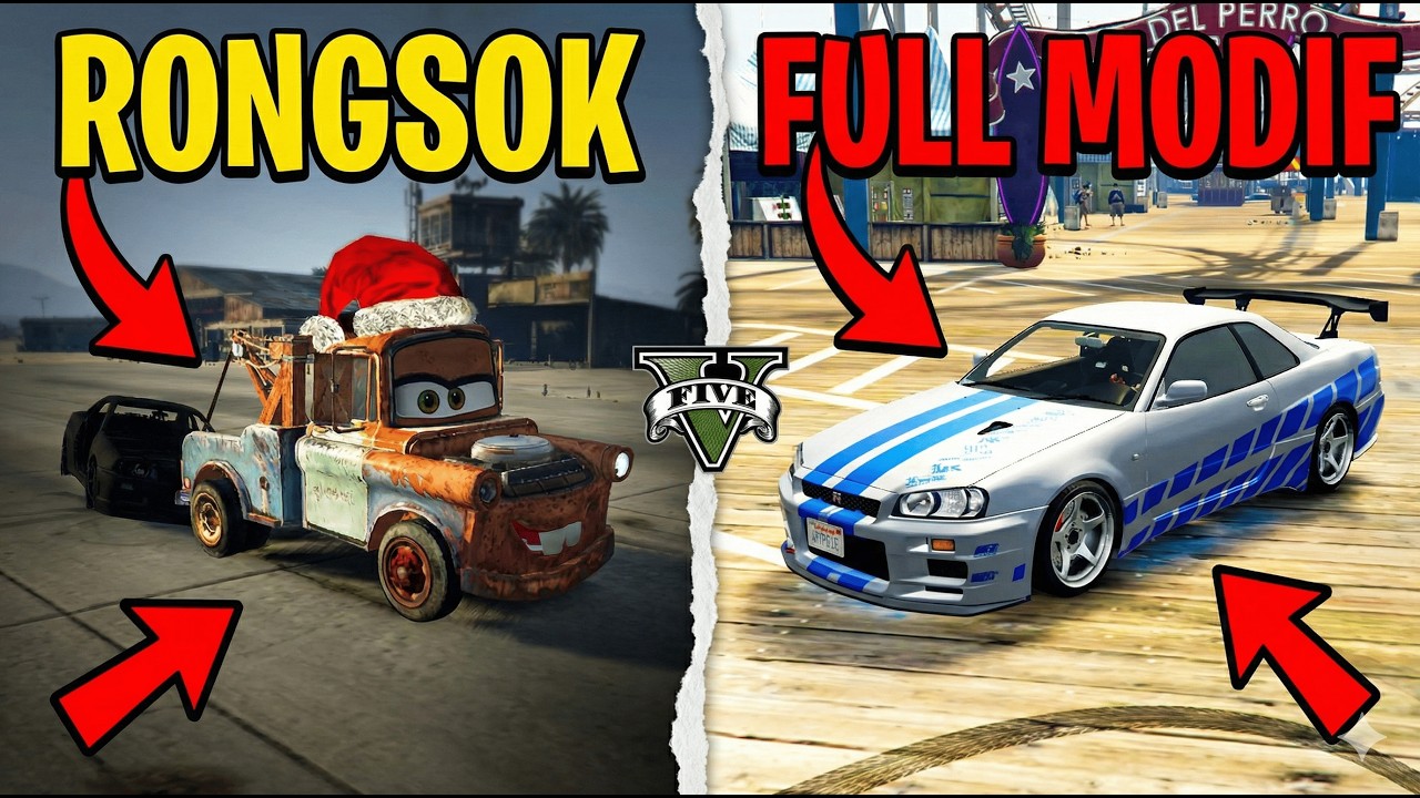 Mobil Rongsok Nissan Skyline R34 Jadi Monster JDM! (GTA 5 MOD)