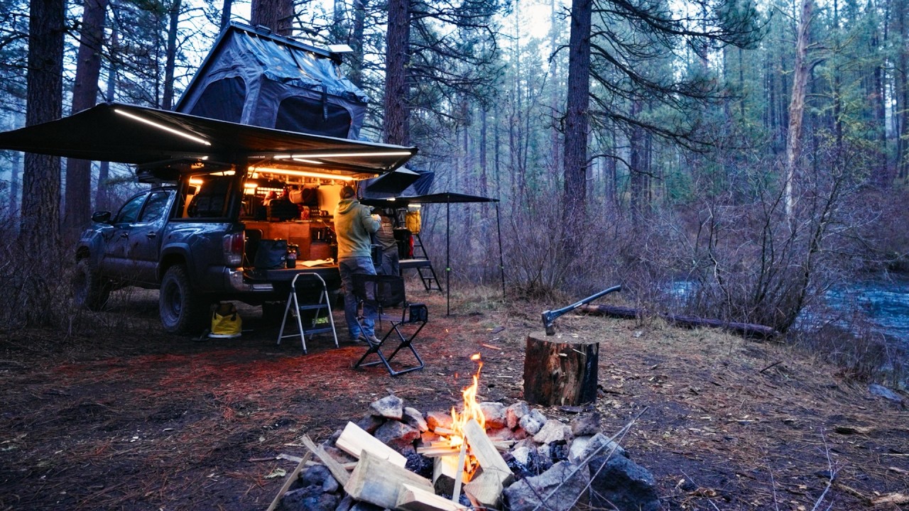 First Night in Lone Peak Camper: Rain, Fog & Sun Overnighter