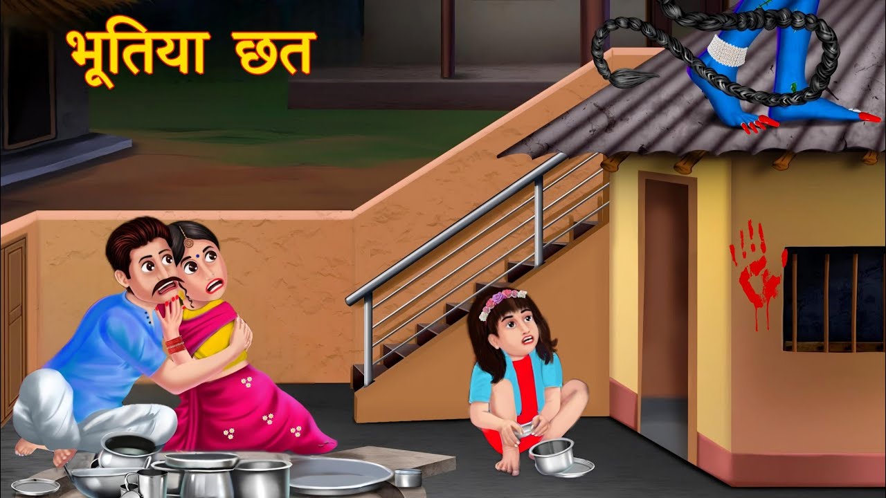 भूतिया छत | Haunted House | Horror Cartoon | Bhootiya Kahani | Hindi Kahani | Kahaniyan | Cartoon |