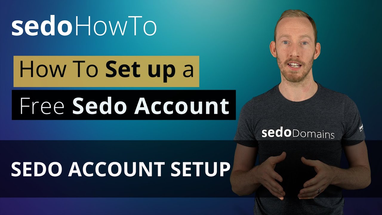 How to Setup a Sedo Account - Buy, Park, Sell, Domains