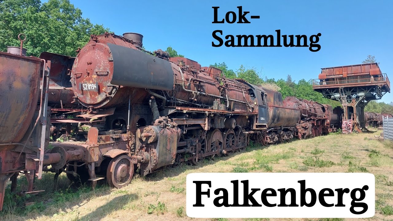 Loksammlung Falz - Falkenberg Elster | Dampflok-Museum | Lost Place | BR 52 Reko der DR | Eisenbahn