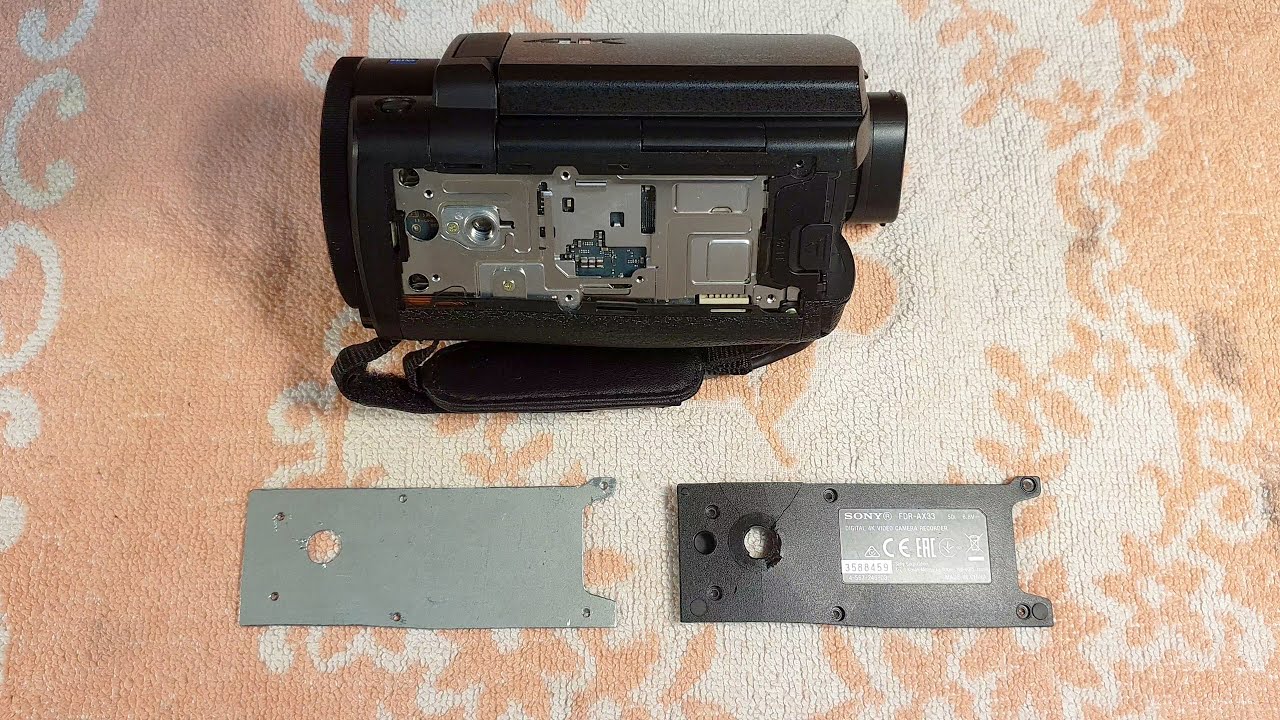Sony AX33 camcorder tripod mount problem and repair