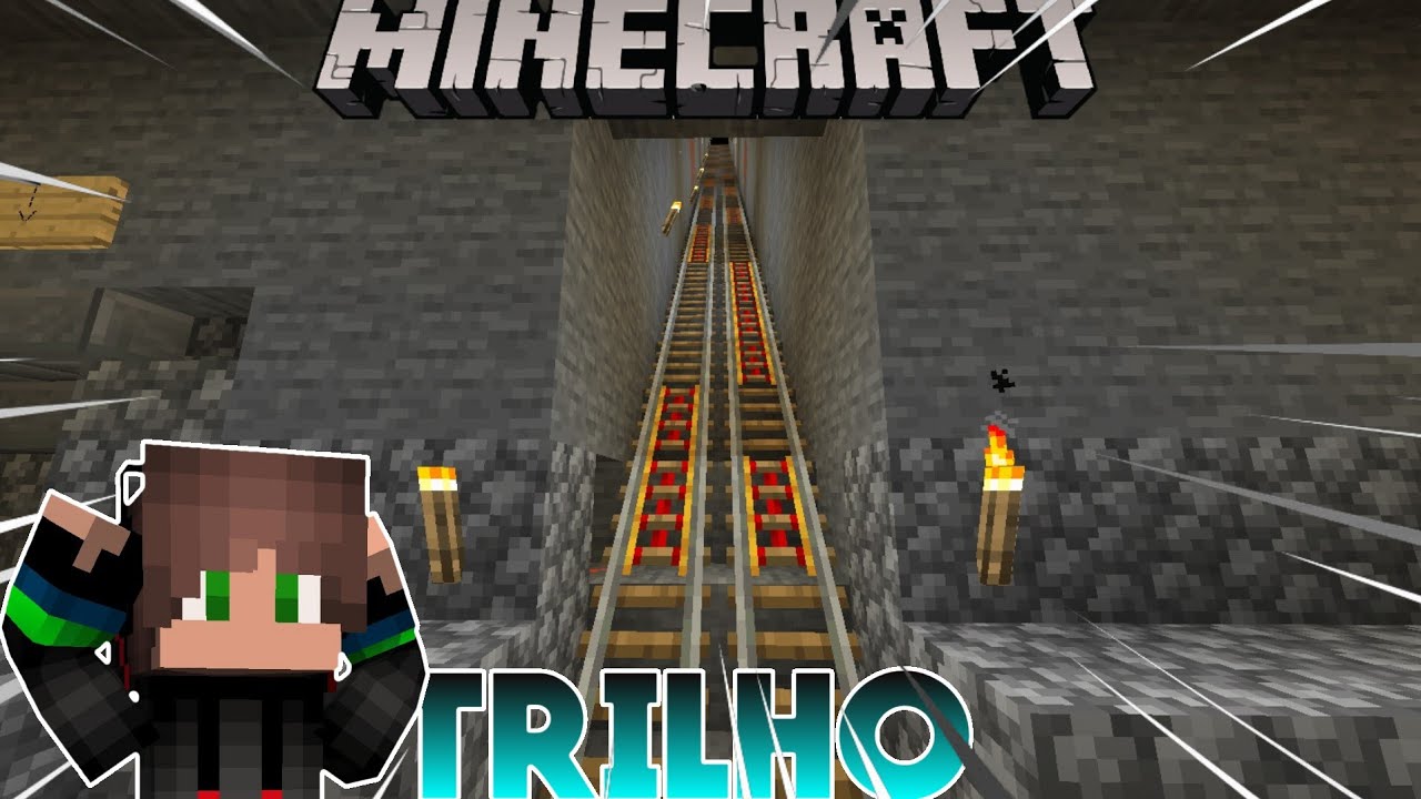 Minecraft Survival #17 - FAZENDO TRILHOS PARA A BASE DE MINERAÇÃO (100% Automático)