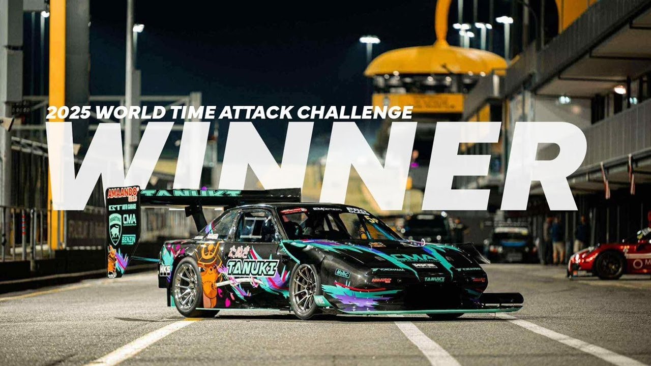 WE WON WTAC! Tanuki S13 driven by Todd Hazelwood at World Time Attack Chjallenge 2025.