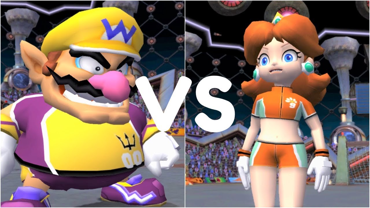 Super Mario Strikers - Wario vs Daisy - GameCube Gameplay (720p60fps)