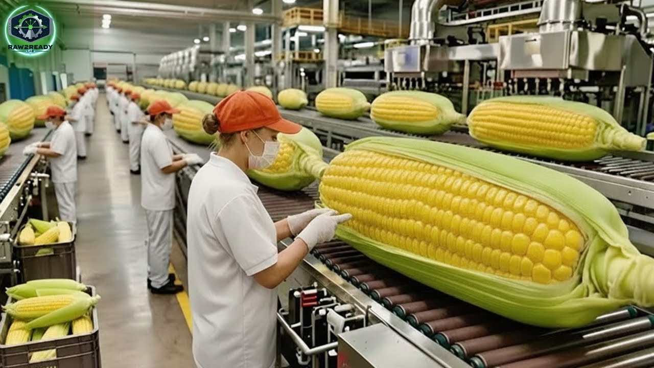 Factory Process | How Corn Turns into Crispy Popcorn Inside a High-Speed Factory.