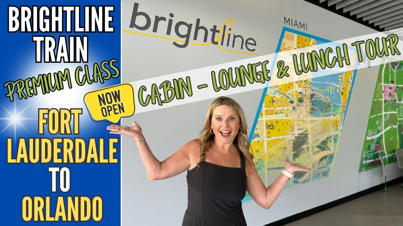 Поездка на поезде BRIGHTLINE — Форт-Лодердейл — Орландо — Полный обзор класса PREMIUM — Walt Disn...