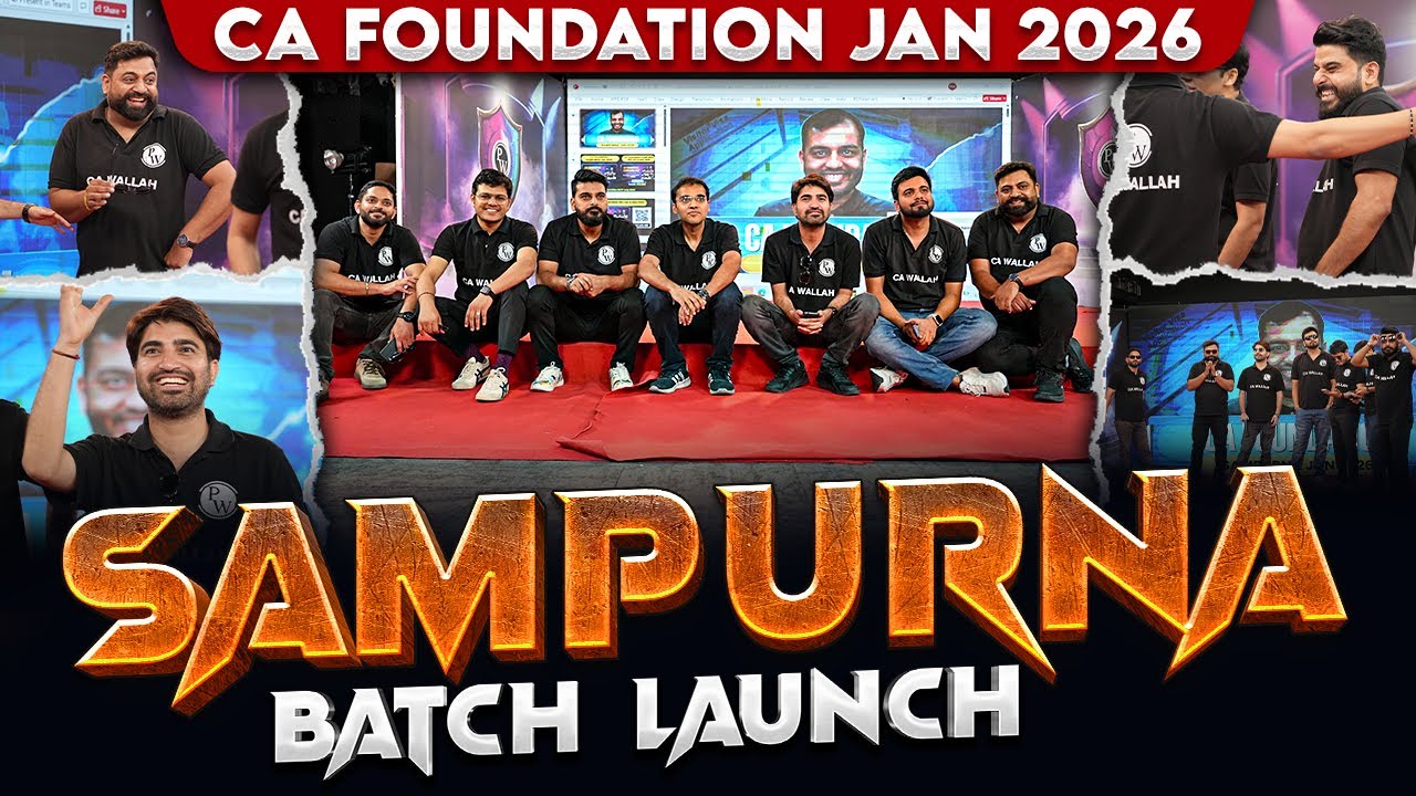 CA Foundation Sampurna Jan 2026 Batch Launch 🔥🔥