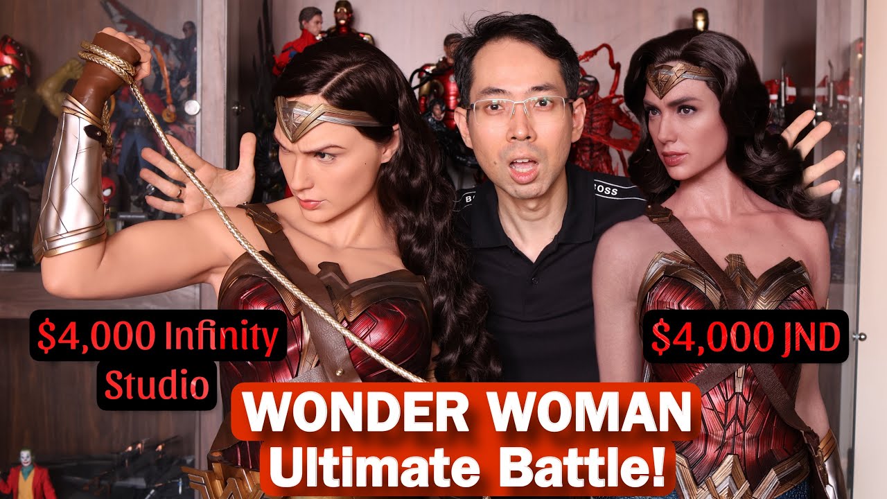 JND WONDER WOMAN NATURAL LIGHTING REVIEW! HYPERREAL STATUE COMPARISON VS INFINITY STUDIO BUST!!