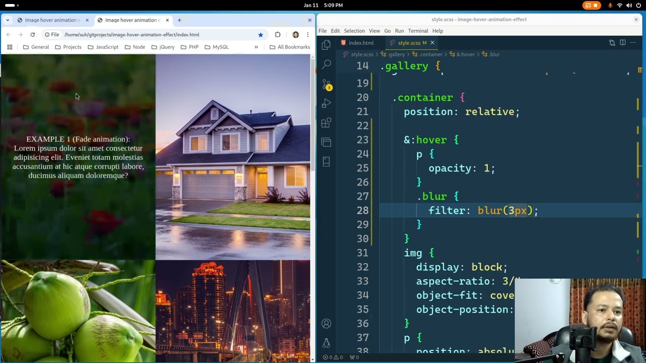 How to create image hover animation effects using only CSS