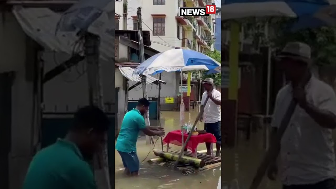 Assam Floods | Assam Floods 2022 | Man Sells Essential Items From His Mobile Shop | #shorts