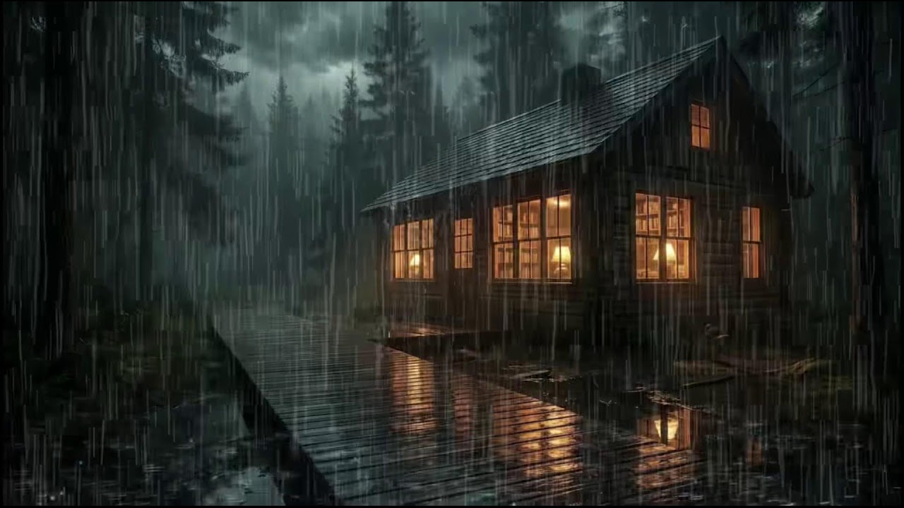 Forest Cabin After Rain 🌧 | Gentle Rain Sounds for Insomnia Relief, Deep Sleep, and Calm Rain Nights