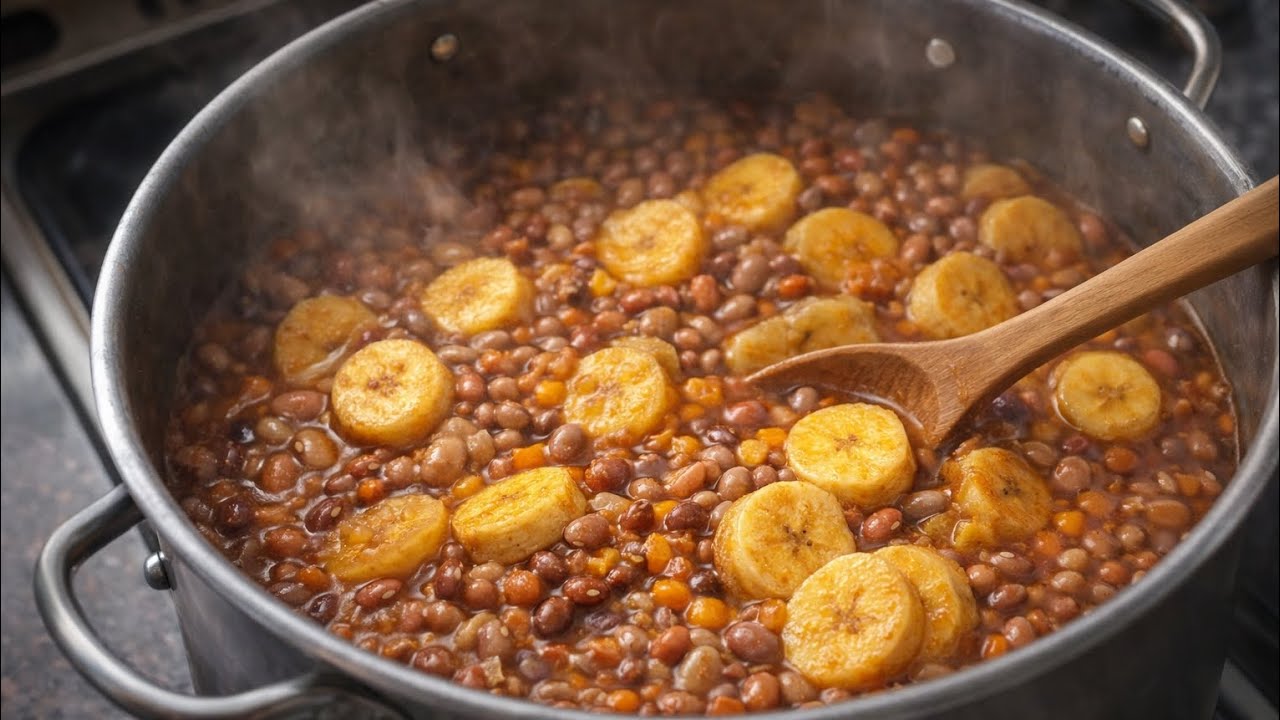 No Frying! Healthy Beans, Sweet Potatoe & Plantain Recipe for Weight Loss