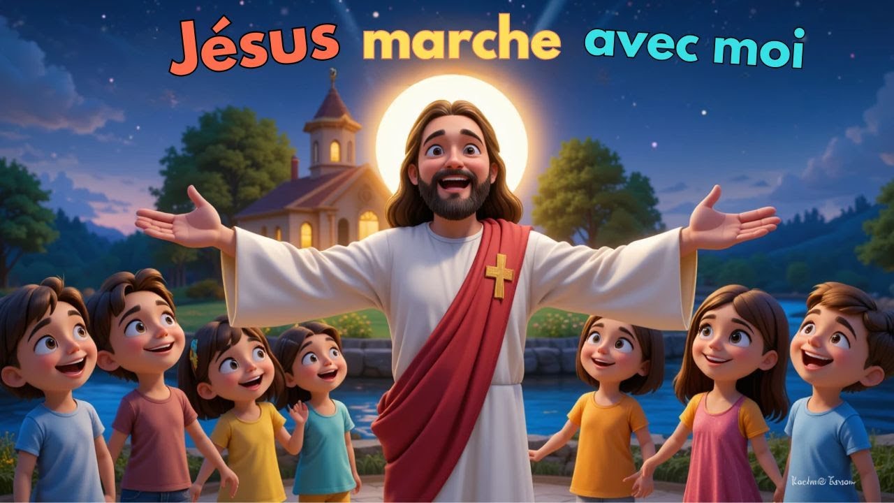 J&eacute;sus marche avec moi ✨| Chant Chr&eacute;tien Pour Enfants 🎶✝️