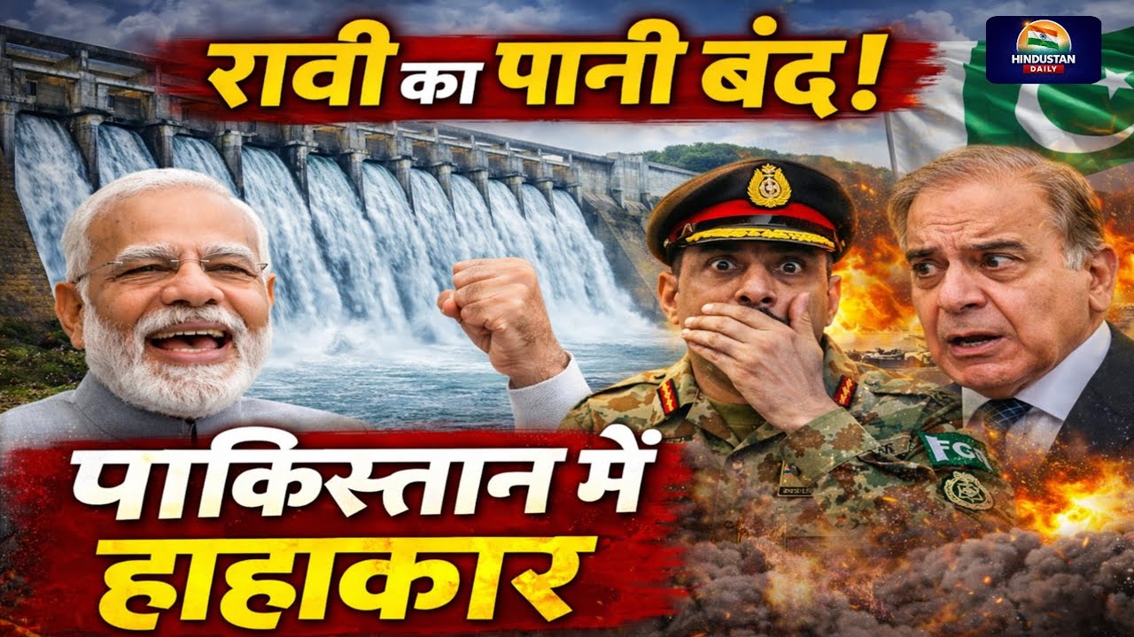 रावी का पानी बंद! पाकिस्तान में मचा हाहाकार | India Big Water Move | india vs pakistan water Dispute