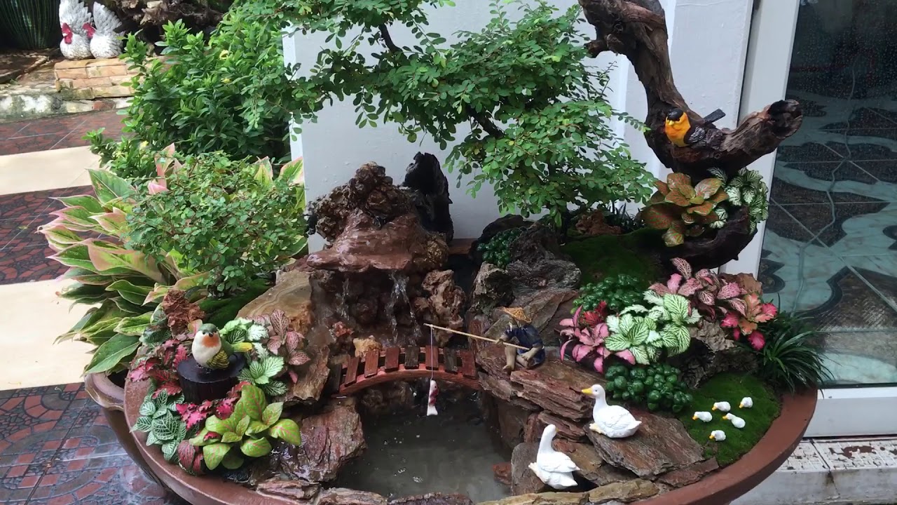 Miniature garden สวนถาดน้ำตก by Kajeab