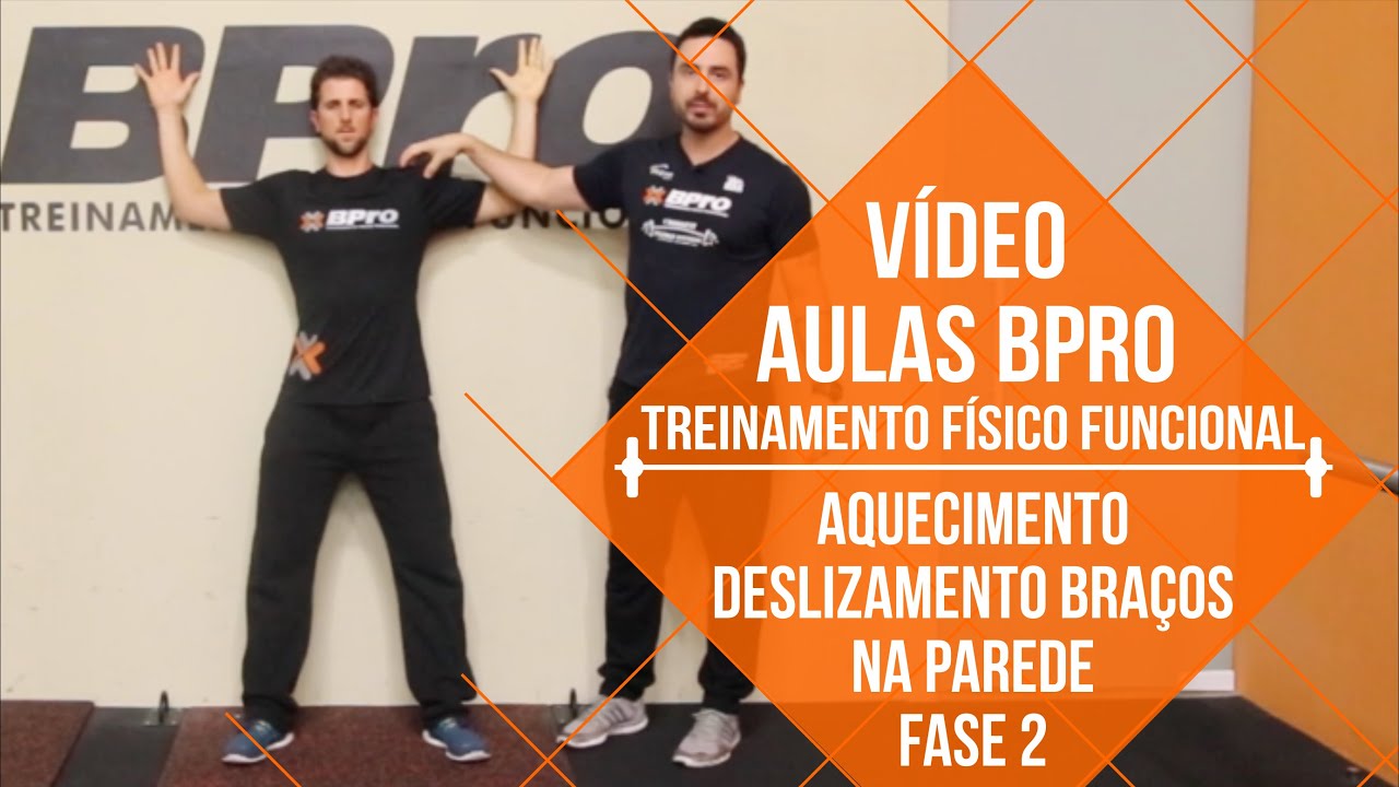 Aula 07 - Treinamento Físico Funcional - Fase 02 - Deslizamente de braços na parede - Aquecimento