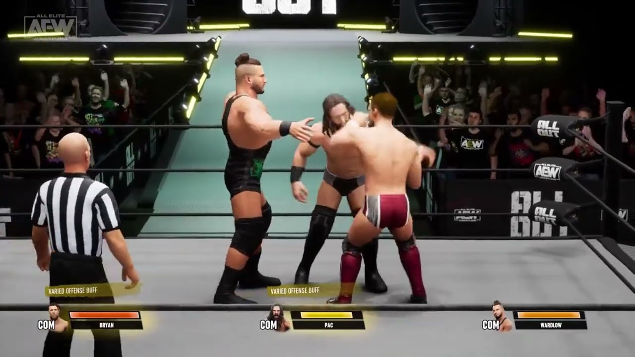 aew fight forever | bryan danielson vs pac vs wardlow (cpu vs cpu)