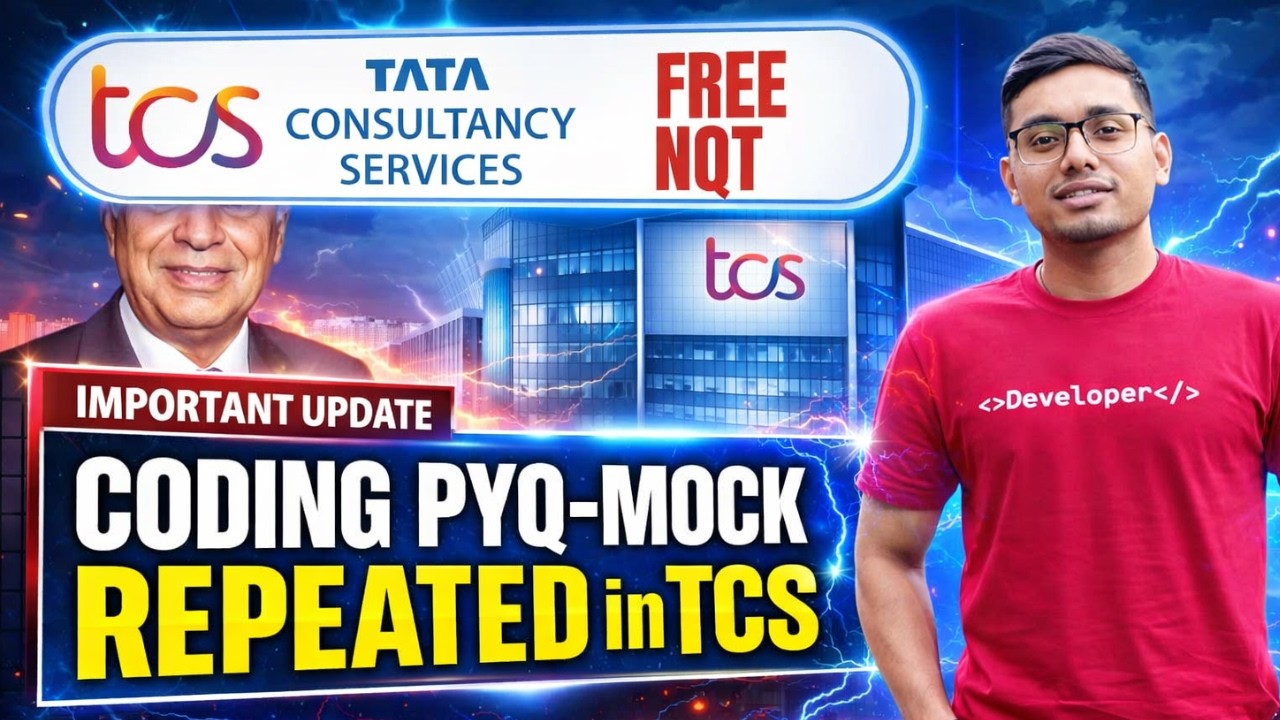 TCS NQT 2026 Coding  PYQ | Most Repeated Questions in TCS EXAMS