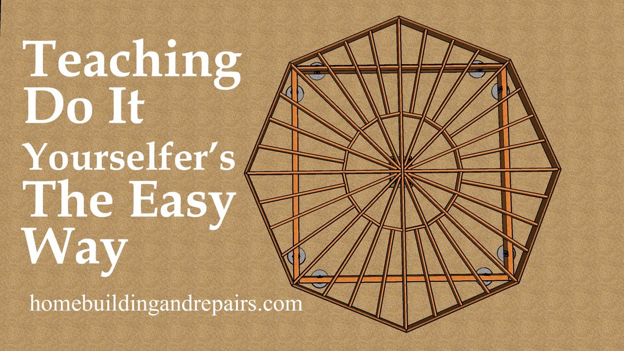 How To Build Octagon Shaped Deck on Square Foundation or Beams - Easy Construction Tutorials