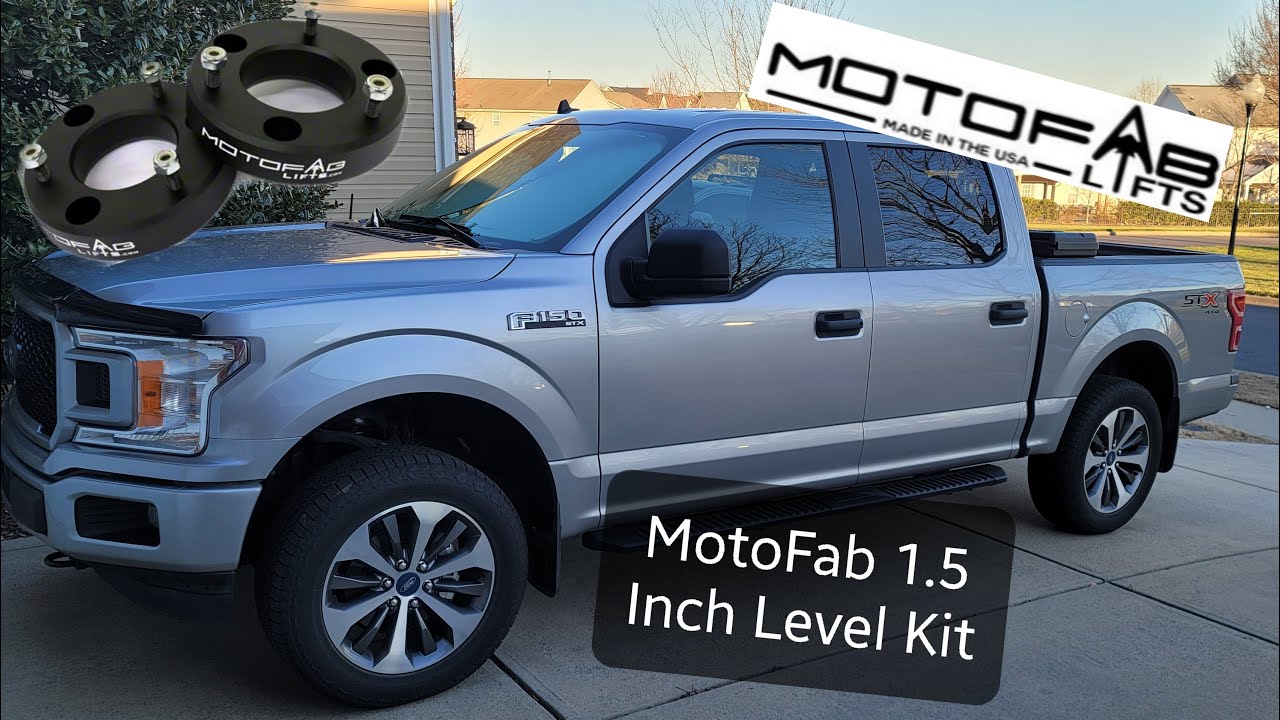 MotoFab 1.5 -Inch Front Leveling Kit on my 2020 F-150 STX Crew