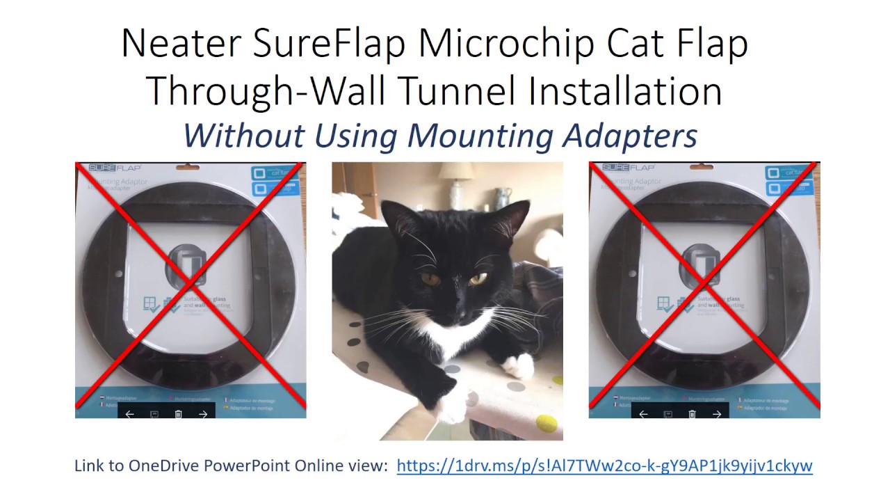 Neater Sureflap Cat Flap Wall Installation without Mounting Adaptors