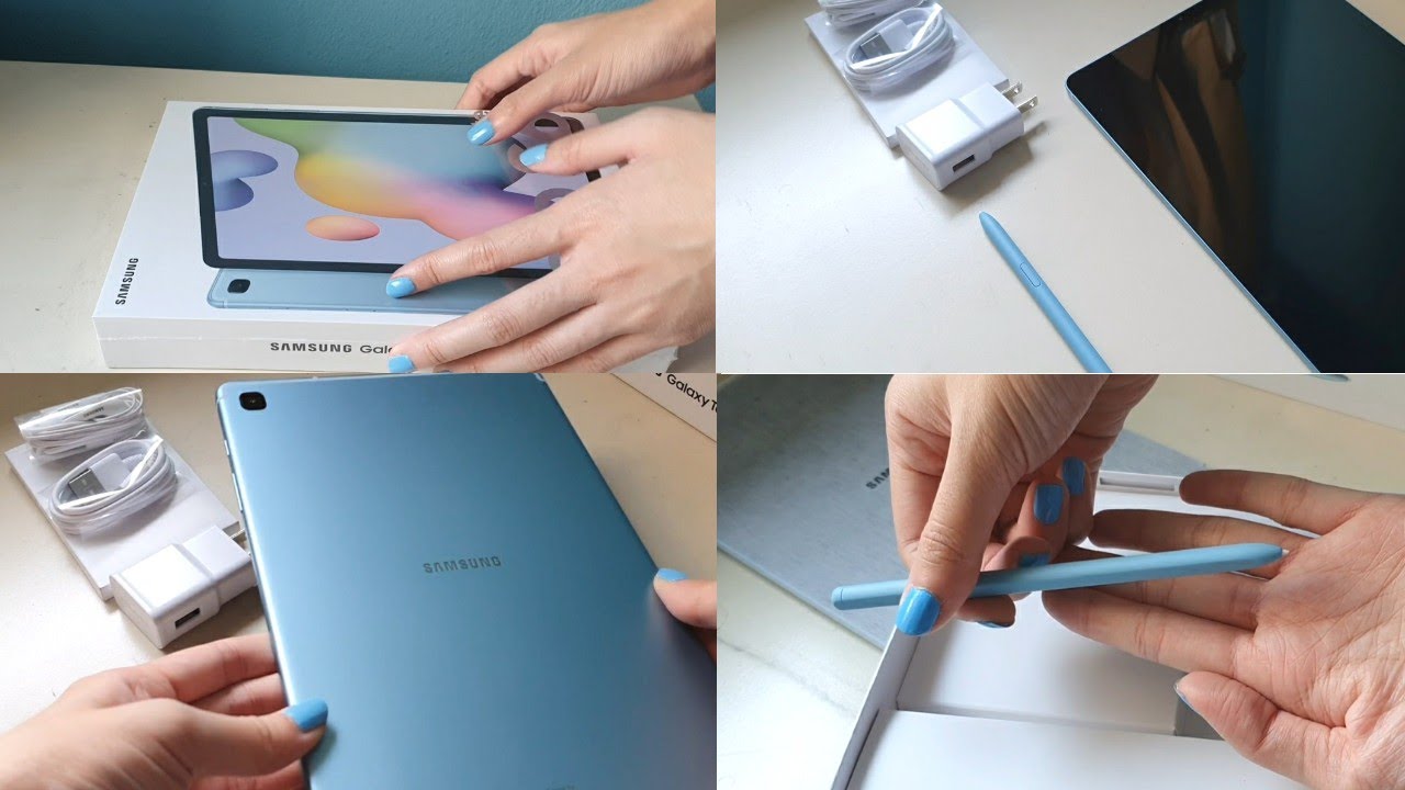 💫samsung tab s6 lite unboxing | angora blue💙, s pen 🖊, chill cafe bgms