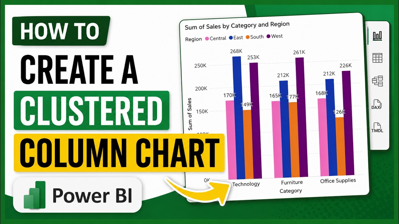 How to Create a Clustered Column Chart in Power BI