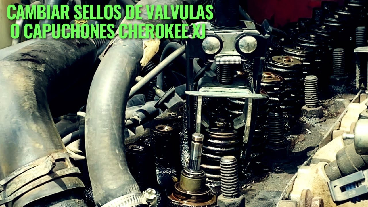 Como cambiar correctamente sellos de válvula o capuchones Cherokee xj