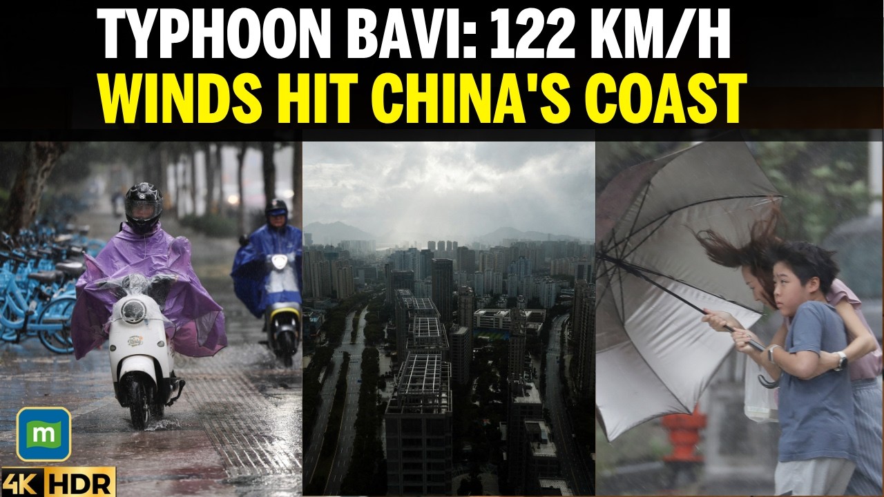 TYPHOON BAVI HITS CHINA: 122 KM/H Winds Hit Offshore Farms In Zhejiang | Typhoon Bavi News Live
