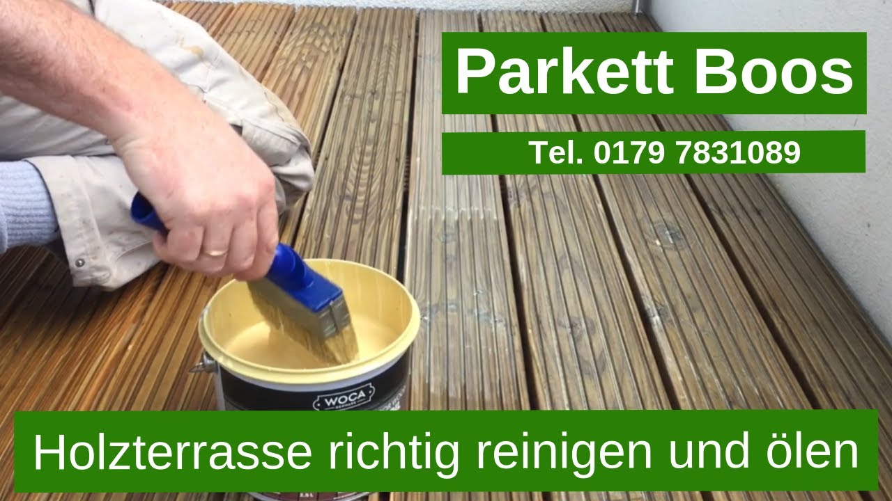 Holzterrasse richtig reinigen und ölen in Köln, Dortmund, Düsseldorf, Solingen, NRW. Tel.01797831089