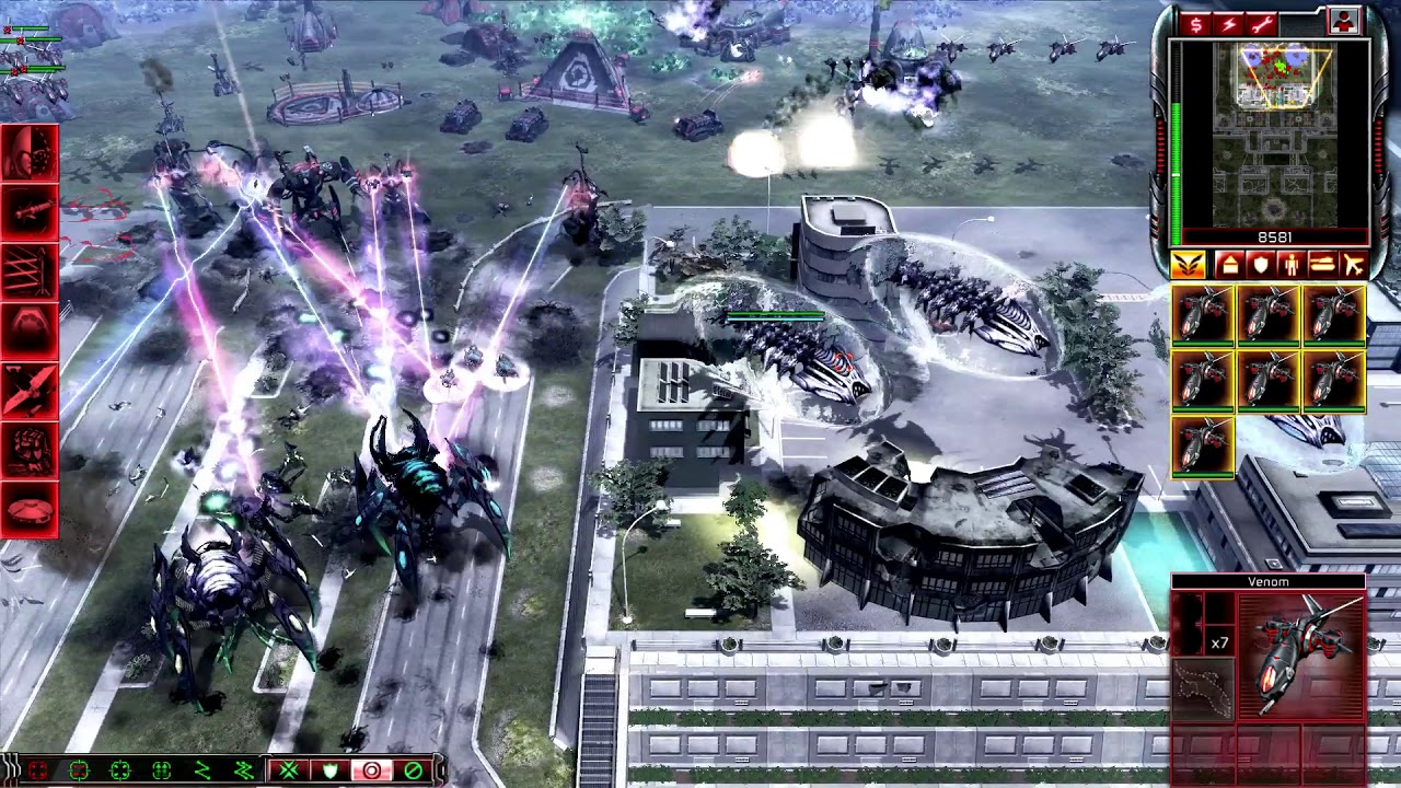 Brutal 1 Vs 2 Nod Vs Scrin C&C Kanes Wrath 1920 x 1080p 4K Ultra HD Super Comp Stomp