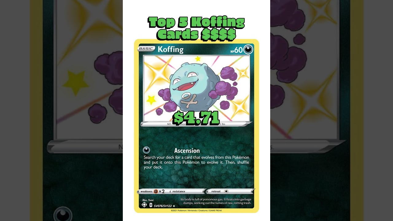 Top 5 Rarest Koffing Pokémon Cards 