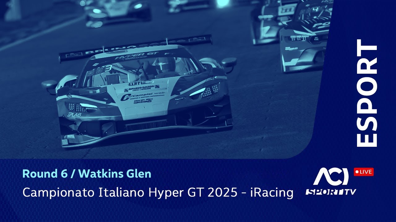 🔴 LIVE! Campionato Italiano ACI Esport Hyper GT 2025 iRacing – Round 6 Watkins Glen