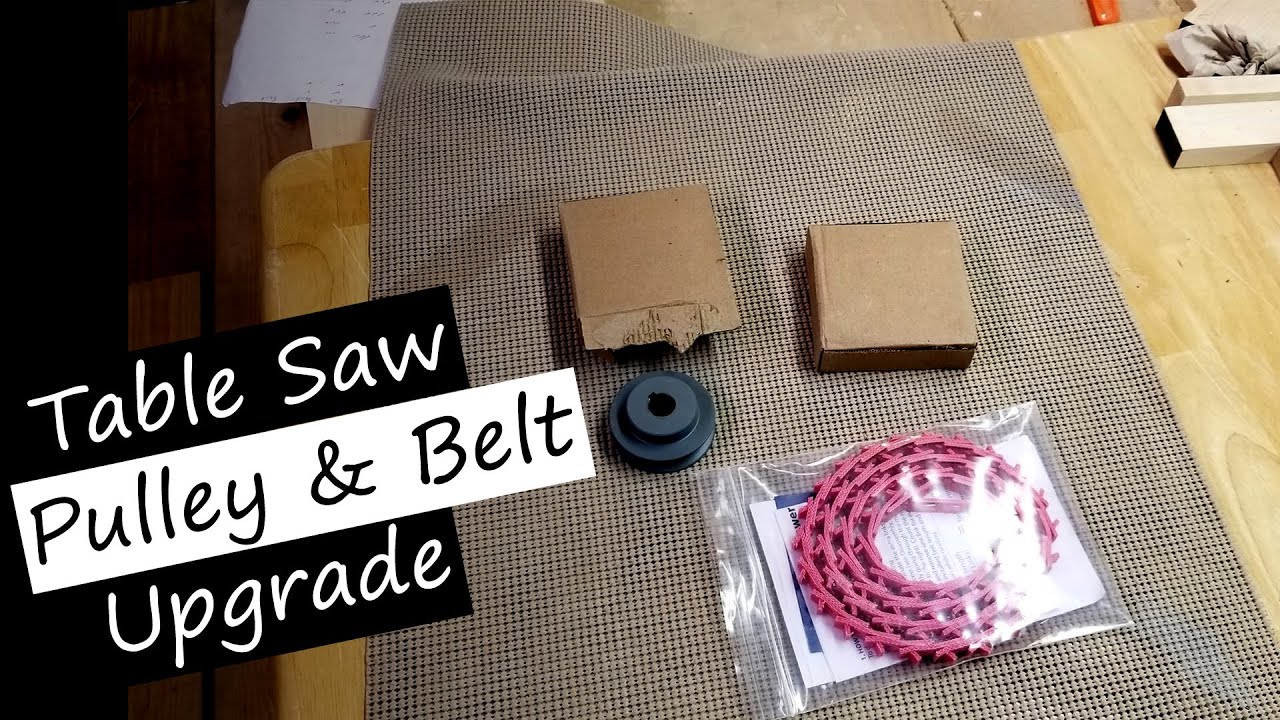 CRAFTSMAN TABLE SAW PULLEY AND LINK BELT UPGRADE - How To replace your table saw pulleys - SBW#21