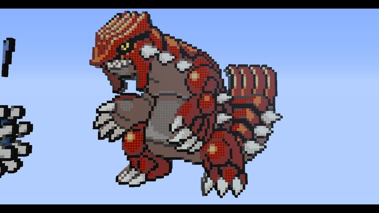 Minecraft Pixel Art Tutorial 105 -Groudon-