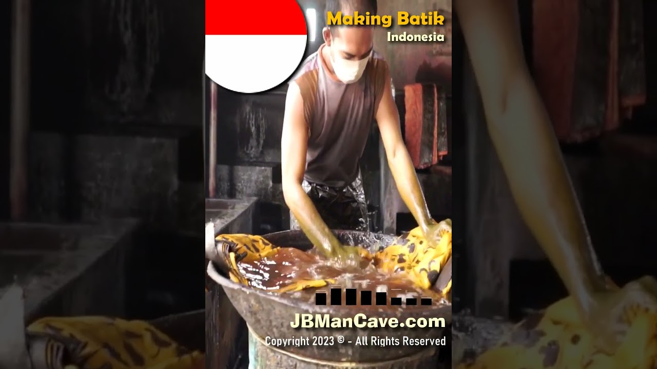 INDONESIA MAKING BATIK Cloth by Hand JBManCave.com #Shorts