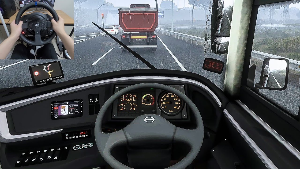 Euro Truck Simulator 2 - Laksana Legacy SR2 | Rainy Drive [Steering Wheel Gameplay]