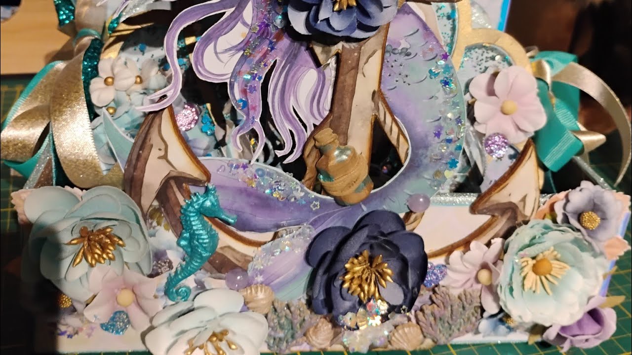 Présentation album Mermaid avec la collection de @primamarketinginc #scrapbooking #minialbumscrap 