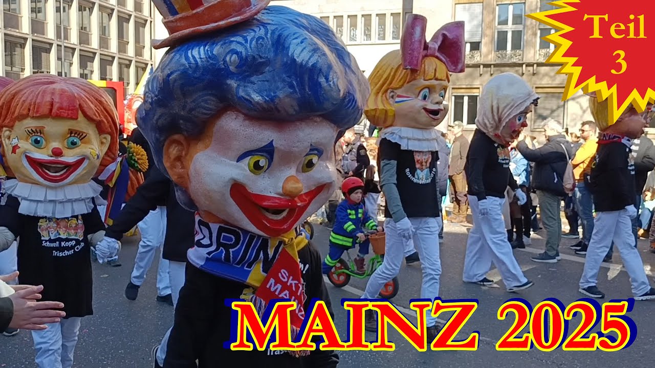 Rosenmontagszug Mainz 2025 | Komplette Aufzeichnung Teil 3/3