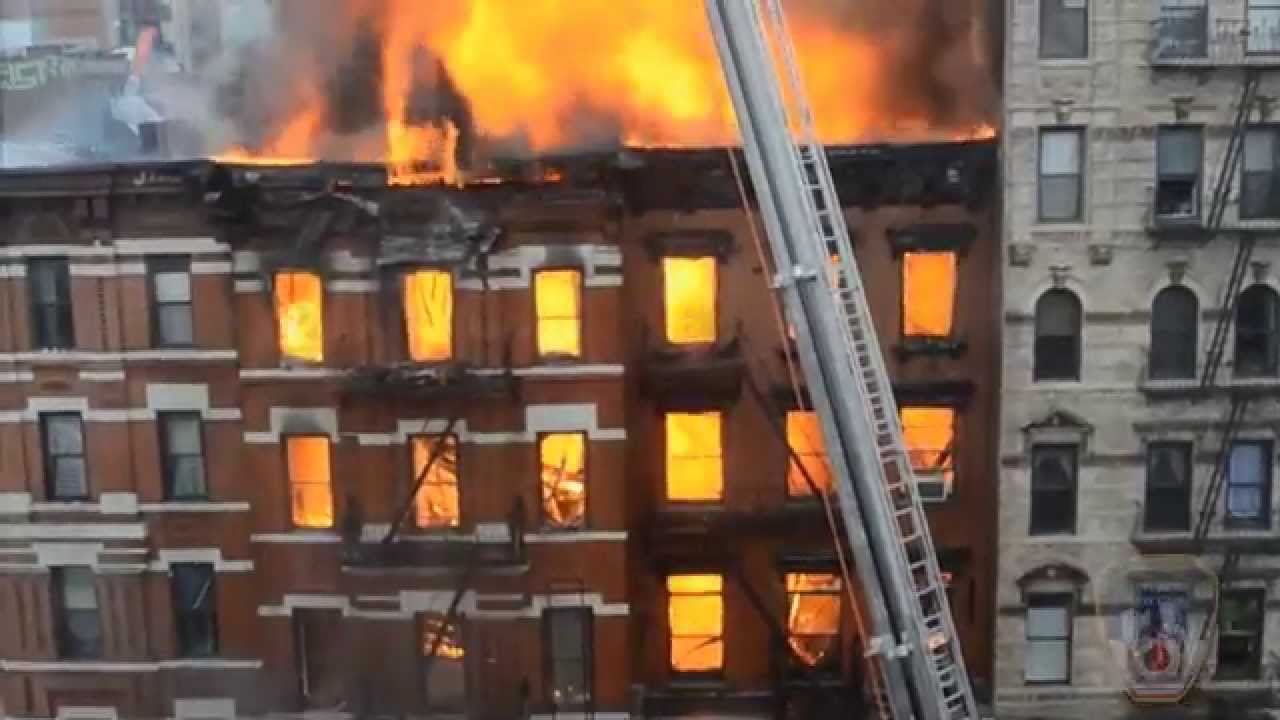 HD Video of Fire and Major building collapse 2nd Ave & 7th Street NYC - March 26, 2015