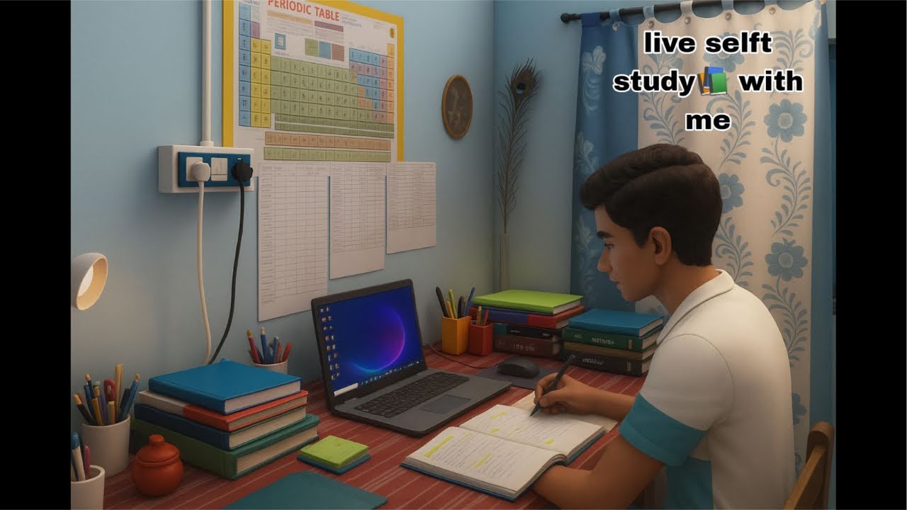 Live self study 📖 pomodoro session 50:10