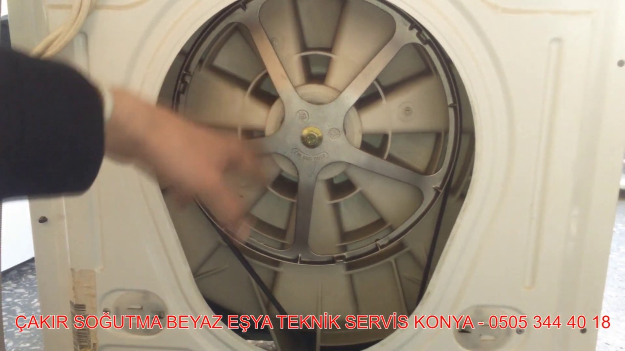 Çamaşır Makinesi Kayış Nasıl Takılır ( Kazan Dönmüyorsa Kayıştanmıdır )- Sesli Bilgiler TR - Teknik