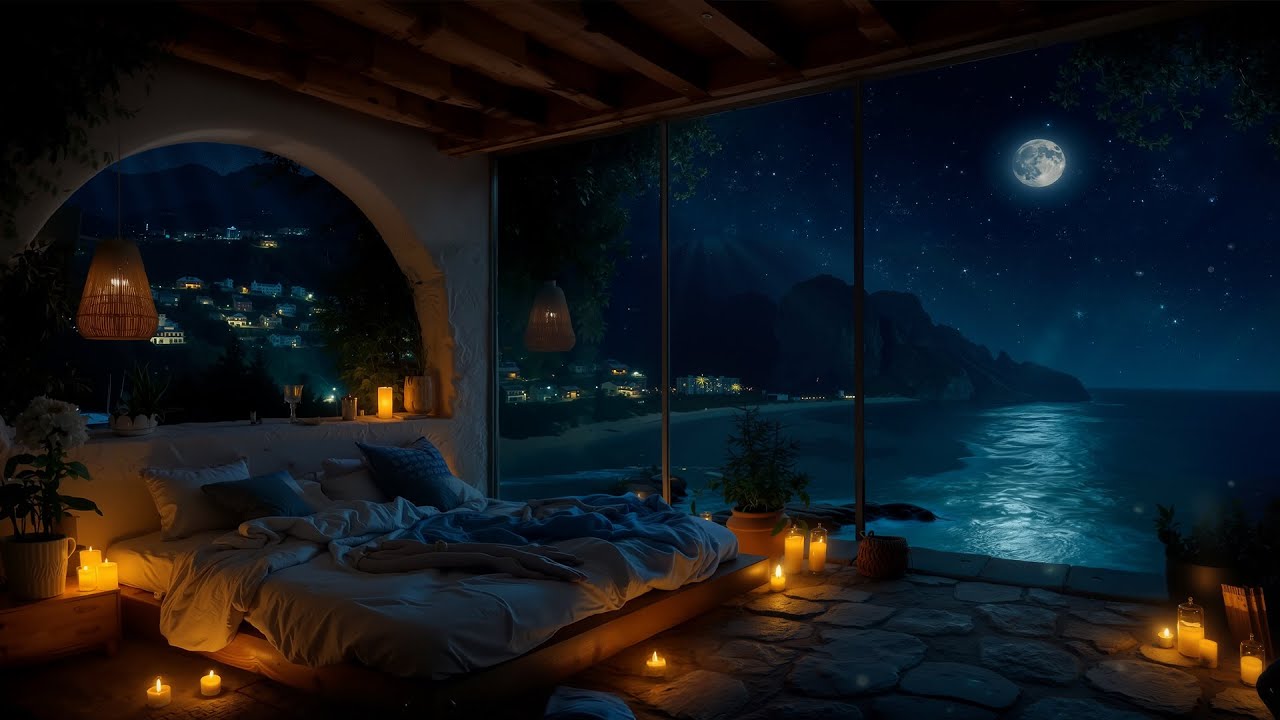 Fall Into Sleep Instantly, Calming Sleep Sounds, Deep Healing Brain with Sea Waves & Piano Music