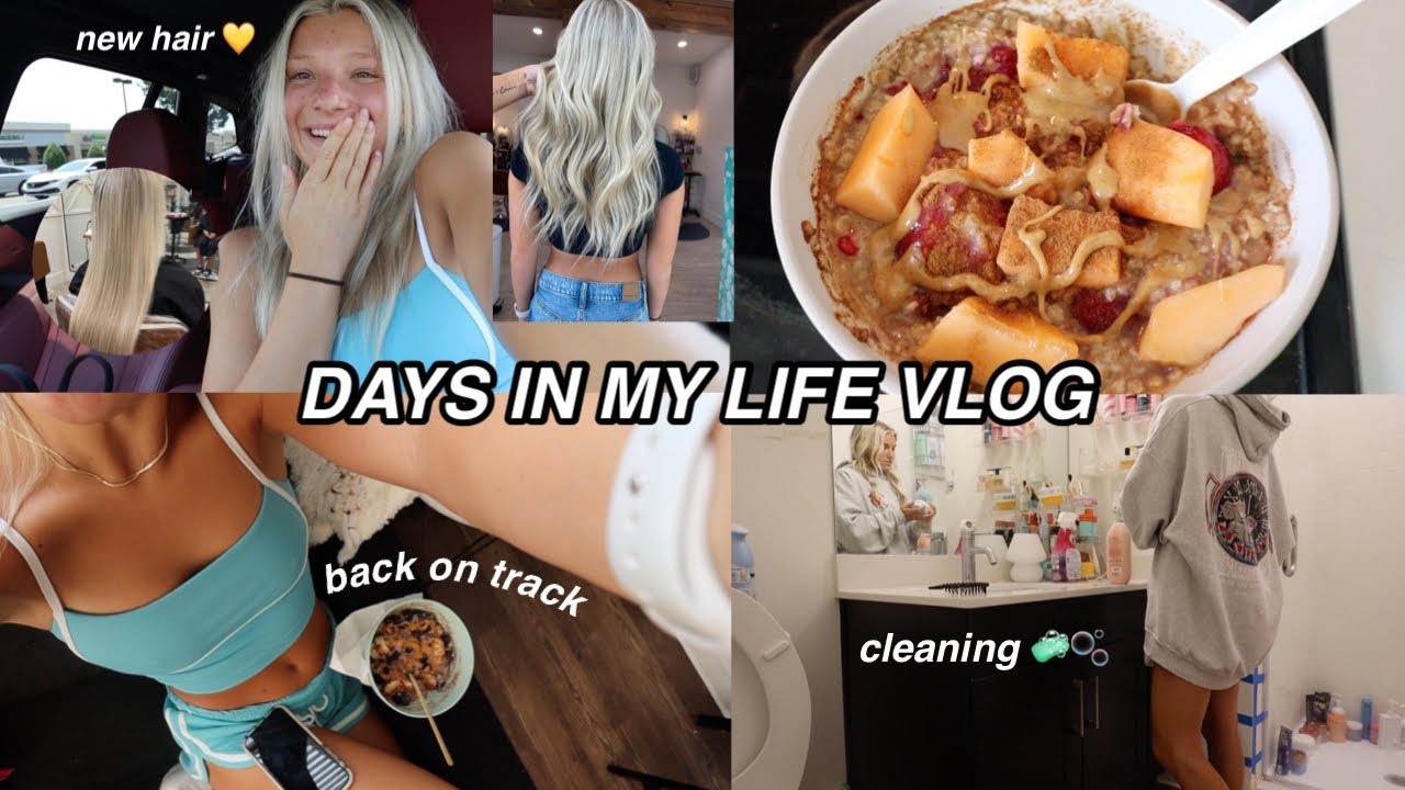 GLOW UP VLOG | new hair, nails, shopping, working out & more