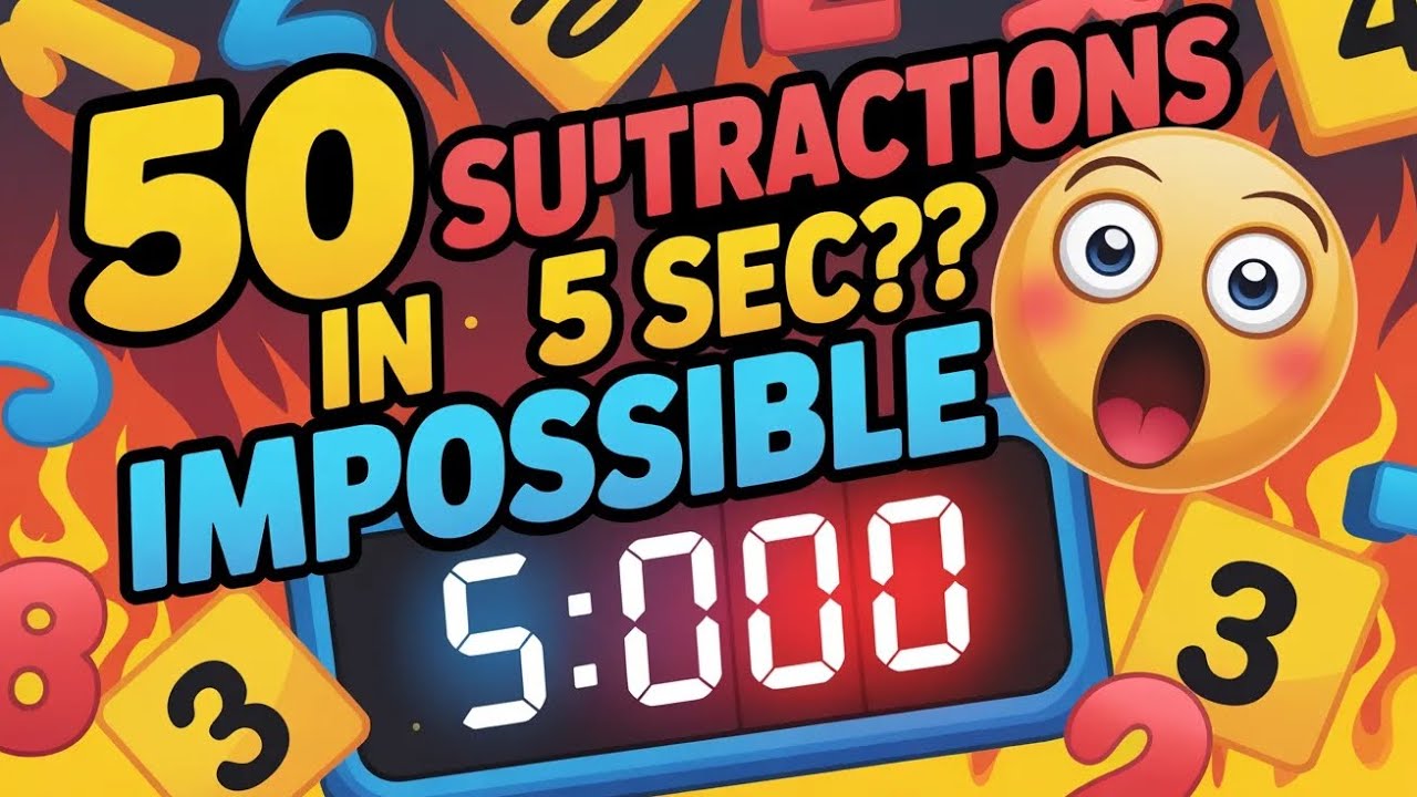 Only Geniuses Can Beat This 5-Second Subtraction Challenge! Math Quiz | Braincrash Quiz 