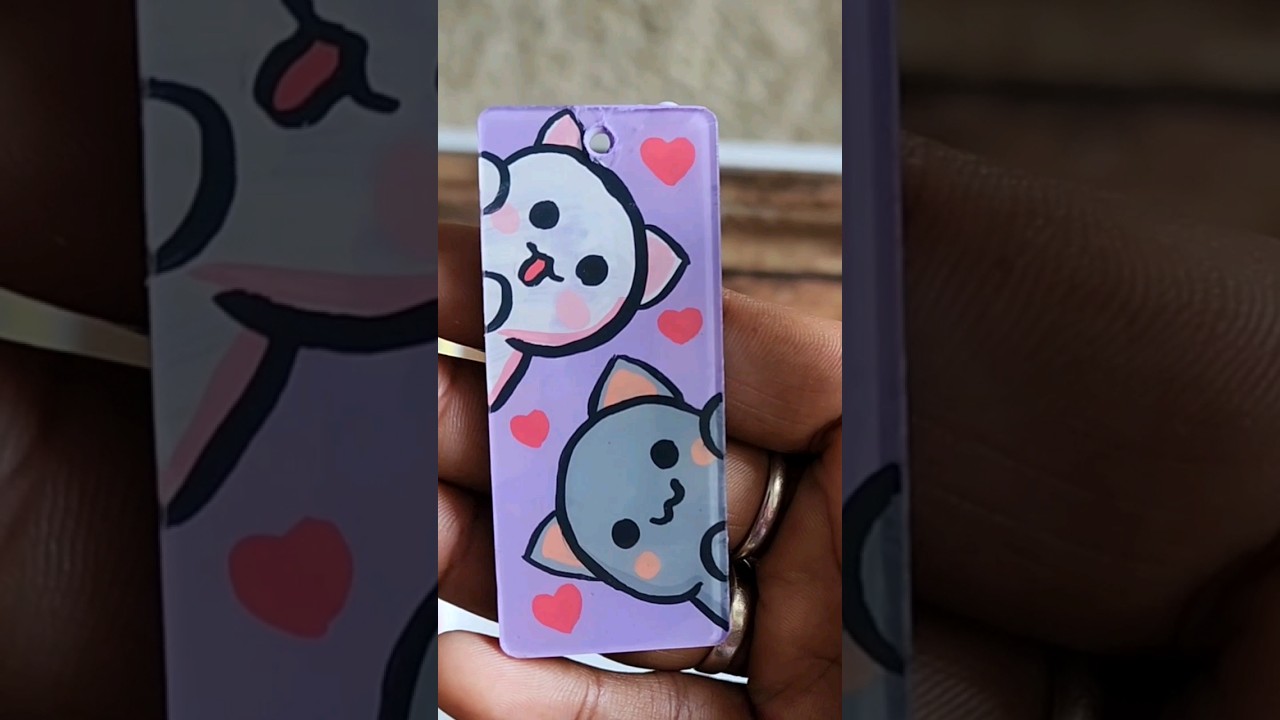 Cute acrylic keychain idea #shorts #youtubeshorts #art #painting #viral